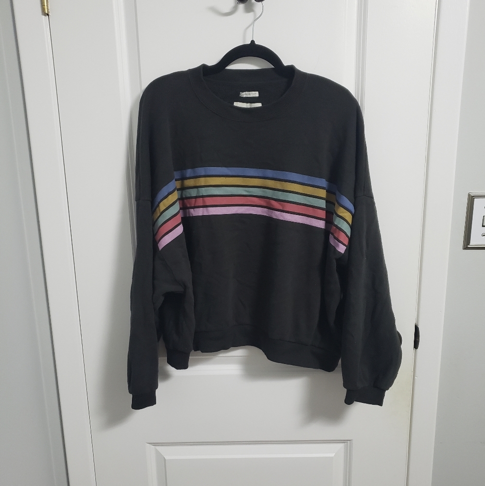 AMERICAN EAGLE Rainbow Black Sweatshirt